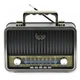 Акумуляторний радіоприймач з вбудованим FM тюнером Kemai MD-1909BT Retro колонка з Bluetooth та USB - изображение 1