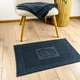 Махровий рушник жакардовий для ніг GM Textile 50х70см 600г/м2 (Чорний) - зображення 2
