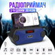 Радиоприемник / Bluetooth-колонка с аккумулятором LED дисплей HF216 ( FM, USB, MP3, MicroSD) Blue - изображение 1