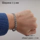 Серебряный браслет мужской плетение Рамзес ширина 7,5 мм черненый длина 19 см 85056/19 + брендовая упаковка - изображение 2