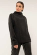 Світшот з трикотажу з подовженою спинкою та стійкою RiMari 42 Чорний (rm12969) - изображение 1