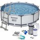 Каркасный бассейн Bestway 56418 Steel Pro Max 366х100 см Объем 9150 лит с фильтр-насосом и лестницей - изображение 1