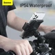 Держатель для телефона Baseus Smart Solar Power Wireless Cycling Electric Holder на велосипед, мопед, мотоцикл IP54 4.7-6.7" (SUZG010001) Black - изображение 13