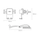 Автомобільний тримач для телефону Baseus Easy Control Clamp Car Mount Holder для кріплення на панель/в дефлекторі 4.7-6.7" (SUYK000001) Black - зображення 9