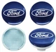 Комплект ковпачків у диски Ford (54 мм), емблеми у колеса (набір 4 шт.) Blue-Silver - зображення 1