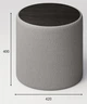 Пуф Fenster Джой (В) 400х420х420 мм Мокрый камень/Baloo 2084 (BM0670-04) - изображение 3