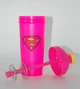Спортивний шейкер Superwoman 600 мл Рожевий (LHB-29702) - изображение 2