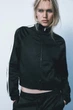 Сатиновая кофта куртка с высоким горлом zara - L - изображение 1