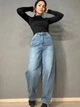 Джинси жіночі Cool Angels 3101 SKATER jeans банани висока талія стрейчеві 27 світло сині - зображення 7
