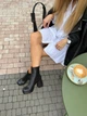 Женские демисезонные ботильоны ShoesBand Черные натуральная кожа на каблуках 40 (26 см) (S99301д) - изображение 4