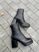 Женские демисезонные ботильоны ShoesBand Черные натуральная кожа на каблуках 40 (26 см) (S99301д) - изображение 8