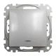 Кнопочный выключатель Schneider Electric Sedna Design с символом "Звонок" и подсветкой алюминий SDD113131L - изображение 1