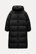 Довгий Зимовий Пуховик ZARA Women's Water and Wind Protection S Чорний (21455) - изображение 1