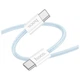 Кабель Hoco X104 Source 60W charging data cable Type-C to Type-C(L=2M) Blue - зображення 1