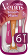 Одноразові станки для гоління (бритви) жіночі Venus Smooth Miami 6 шт (8700216756907) - зображення 1