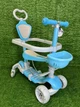 Самокат-беговел 5в1 SCOOTER 3-х колесный сиденье бампер родительская ручка Голубой (JR 3-102) - изображение 3
