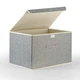 Ящик для зберігання з кришкою MBM TH-07 XL LIGHT GRAY - зображення 2