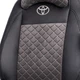 Комплект модельных чехлов AMI.AUTO аригона с алькантарой темно серые на Тойота C-HR (Toyota C-HR) - изображение 3