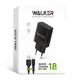 Мережевий зарядний пристрій (адаптер) 2в1 WALKER WH-35 1USB / QC3.0 / 3A / 18W + Data Cable USB to Lightning black - изображение 2