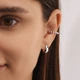 Серебряные серьги полукольца мини Peninsula - изображение 4