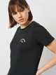 Футболка хлопковая женская Converse 10027379-001 S Черная (194435387673) - изображение 4