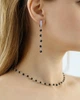 Серьги из натуральных камней Zornelli 0307 чорный - изображение 2