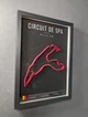 Об'ємна Рамка з 3D Трасою Circuit de Spa-Francorchamps / Stavelot, Belgium / Спа-Франкоршам в Масштабі 1:40 000 Red Matte / Frame 32x23x3 - зображення 1