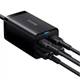 Зарядний пристрій Baseus GaN3 Pro Desktop Powerstrip AC+2U+2C 100W PSZM000401 чорний - зображення 5