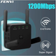 Беспроводной Wi-Fi ретранслятор Fenvi AC1200 1200Mbps 2.4G/5GHz, расширитель покрытия WiFi, Усилитель сигнала, репитер Black - изображение 1