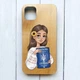 Деревянный чехол на iPhone 12/12 Pro :: Девушка с паспортом (принт 12) - изображение 1