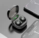 Бездротові вакуумні міні-навушники MINI маленька гарнітура з Bluetooth 5.3 і дисплеєм, чорні (98947001) - зображення 4