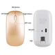 Безпроводная аккумуляторная мышка Dual-mode mouse 2.4 ГГц+Вluetooth 5.0 Черная матовая - изображение 5