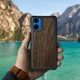 Шкіряна накладка Stenk WoodBacker для Motorola Moto G45 Чорний (78298) - зображення 3