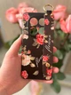 Силиконовый чехол для Xiaomi Redmi Note 15 Pro+ 5G с ремешком-подставкой Розы на черном - изображение 2