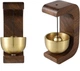Деревянный колокольчик для дверей Wooden Bell с-образный беспроводной дверной звонок на магните, темный коричневый (98481513) - изображение 5