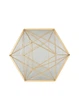Декоративне дзеркало настінне Шестигранник 40х40х6 см золотистий Melinera - зображення 1