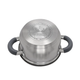 Каструля Zauberg Grey сіра з нержавіючої сталі 1.3 л (ZB-1,3 CG) - зображення 2