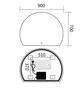 Зеркало Mixxus Premium TOPPER MS01-90x70-REVERSE (LED Touch, Anti-fog (3-6,5kK)) (MP6632) - изображение 2