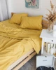 Постельное белье двуспальное Dushka Home Вареный хлопок 21044 180х215 см желтое - изображение 7