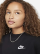 Bluza bez kaptura dziewczęca młodzieżowa Nike Sportswear Club Fleece FZ9244-010 L Czarna - obraz 4