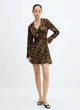 Платье женское MANGO 57049122 Черный с золотистым S KL0450 - изображение 1