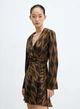 Платье женское MANGO 57049122 Черный с золотистым S KL0450 - изображение 3