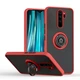 Чехол Fiji Colorframe для Xiaomi Redmi Note 8 Pro матовый бампер с кольцом подставкой Red - изображение 1