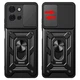 Чехол Fiji Camera Defence для Motorola Edge 50 Neo бампер с защитой камеры и подставкой Black - изображение 2