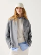Пальто осеннее короткое женское Uniqlo 573282681 XL Серое (1159824641) - изображение 1