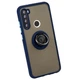 Чехол Fiji Colorframe для Xiaomi Redmi Note 8 матовый бампер с кольцом подставкой Dark Blue - изображение 1