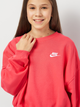 Bluza bez kaptura dziewczęca młodzieżowa Nike Sportswear Club Fleece FZ9244-629 XS Różowa - obraz 4