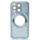 Чохол для iPhone 15 Pro Max Magsafe Aroma Perforated Metal Series Блакитний - зображення 1
