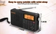 Радіоприймач XHDATA з акумулятором Радіо FM LW MW SW LED-дисплей / Bluetooth - колонка / TF-card / Stereo - зображення 8