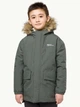 Дитяча зимова куртка-парка довга для хлопчика Jack Wolfskin Cosy Bear Jacket K 1610091_T0137 116 см Зелена (4064886344975) - зображення 1
